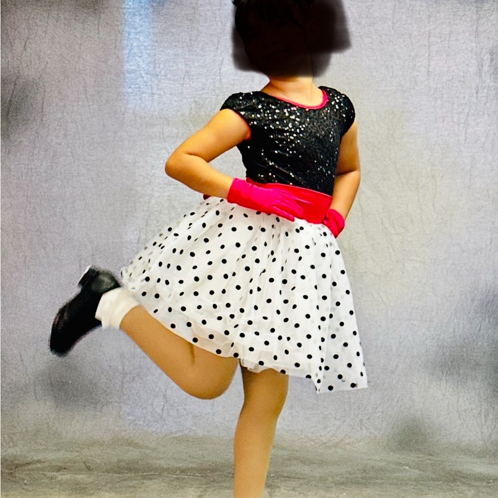 Revolution Black and White Polka Dot Dance Costume - Picture 2 of 8